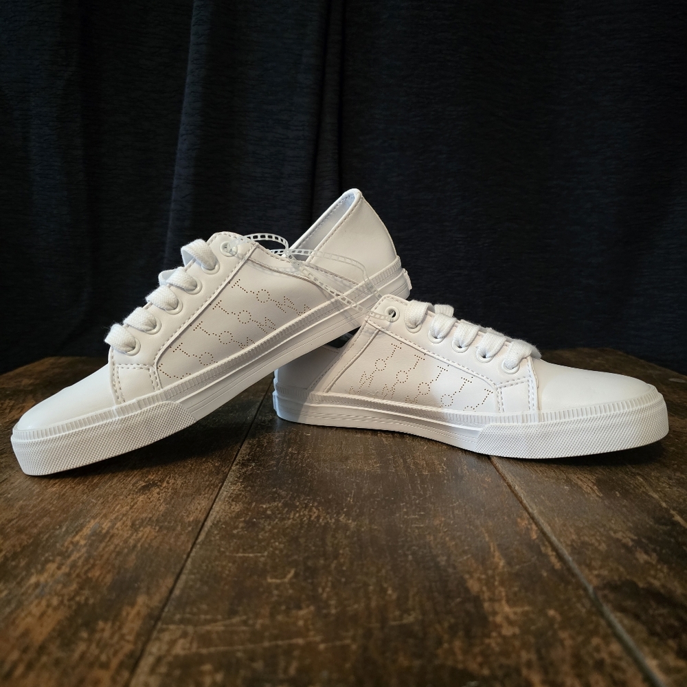 Tommy Hilfiger White Casual Sneaker Shoes New Without Box Girls Sz 5 Retro Y2K - Picture 5 of 9